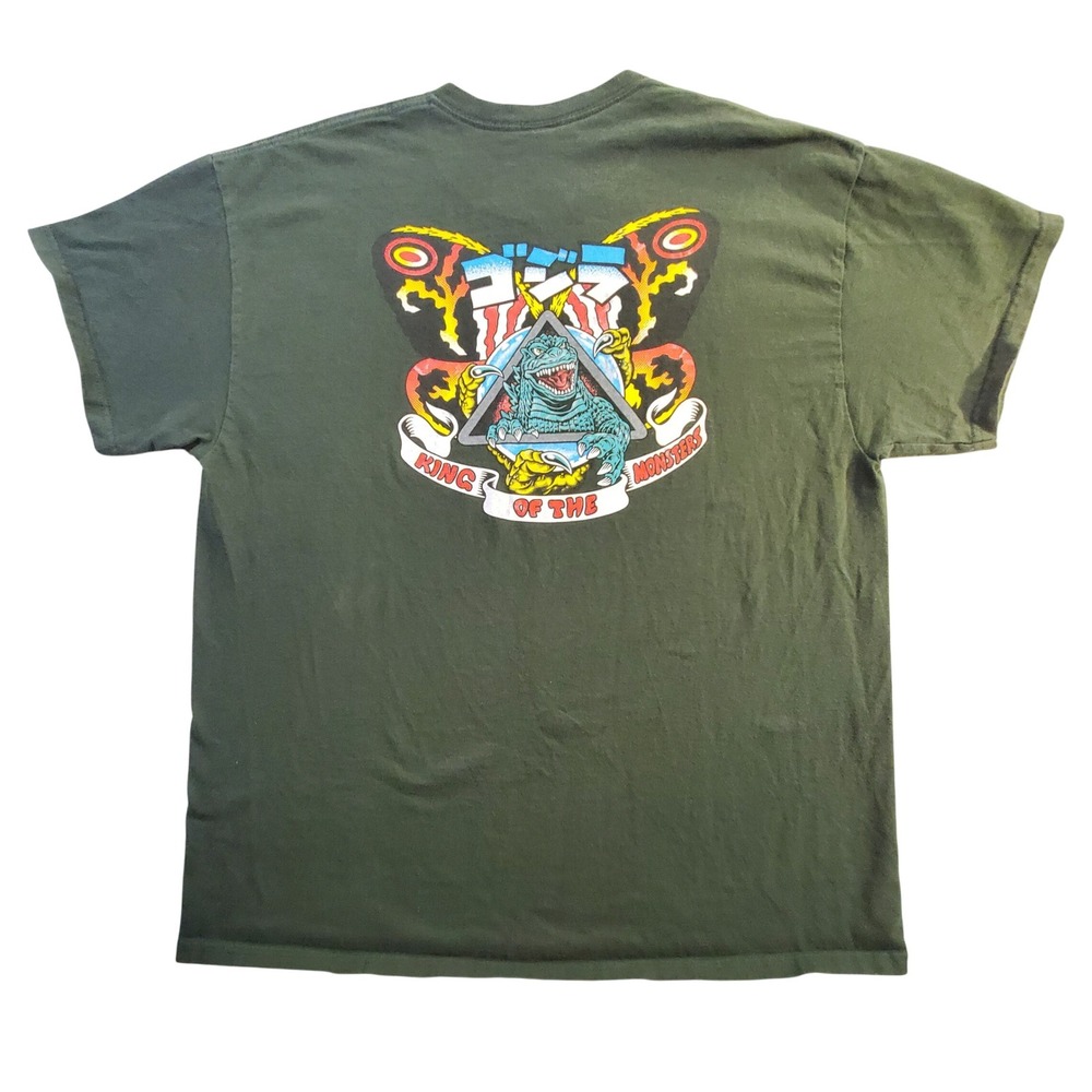 Santa Cruz x Godzilla King of the Monsters T Shirt XL Green Mens Skate Kaiju Tee